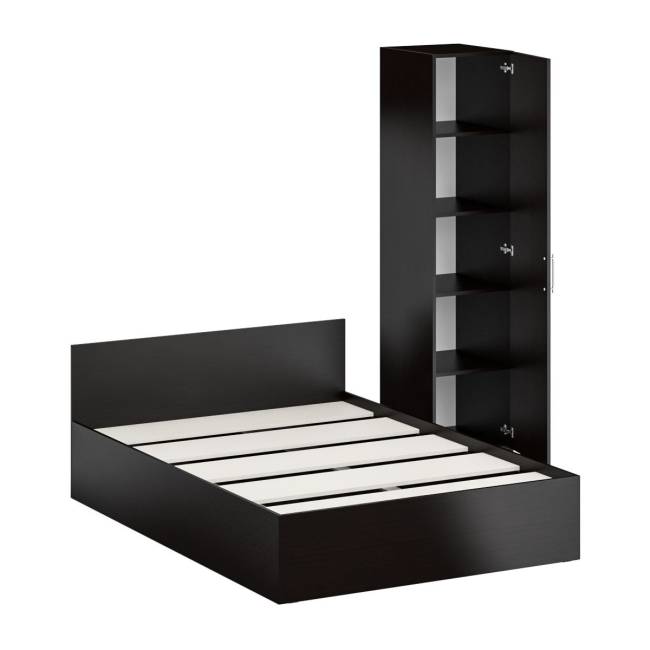 Кровать двуспальная 1400 с пеналом Стандарт цвет венге Кровать двуспальная 1400 с пеналом Стандарт цвет венге