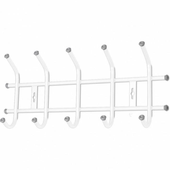 Вешалка настенная ВН5, 5 крючков, белая