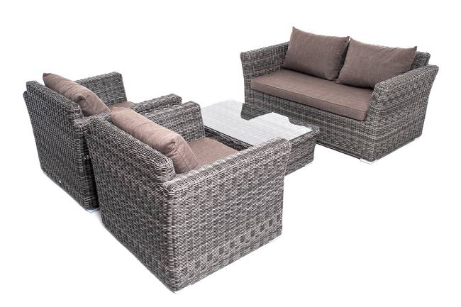 "Капучино Сингл" лаунж-зона из искусственного ротанга, цвет графит "Капучино Сингл" лаунж-зона из искусственного ротанга, цвет графит