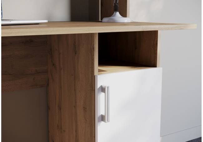 Компьютерный стол Эндо дуб вотан / белый