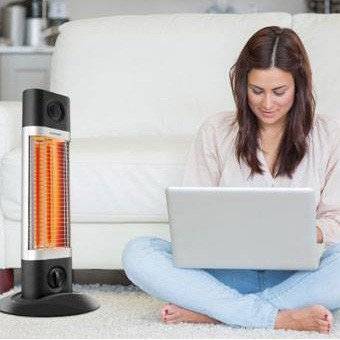 Напольный портативный карбоновый инфракрасный обогреватель Veito CH1200 LT, black