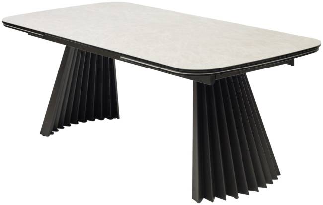Стол ASTRID 200 TL-102 Бежевый мрамор, испанская керамика / Темно-серый каркас, ®DISAUR Стол ASTRID 200 TL-102 Бежевый мрамор, испанская керамика / Темно-серый каркас, ®DISAUR