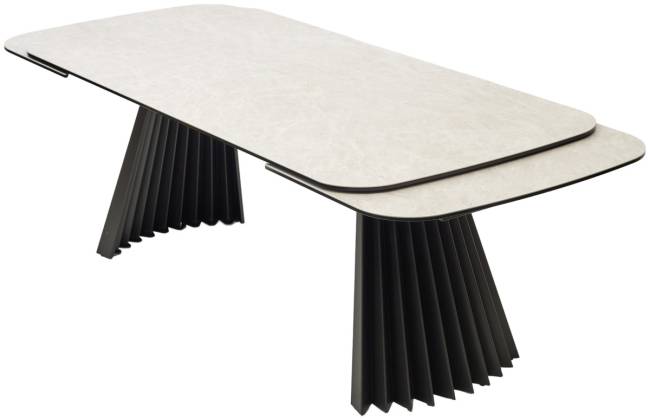 Стол ASTRID 200 TL-102 Бежевый мрамор, испанская керамика / Темно-серый каркас, ®DISAUR Стол ASTRID 200 TL-102 Бежевый мрамор, испанская керамика / Темно-серый каркас, ®DISAUR