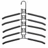 Вешалка-трансформер для одежды 5 в 1, 38x40, «ГИНГО», металл, пена, чёрная
