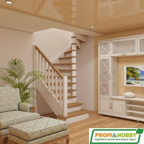 Деревянная лестница ЛС-05м под покраску