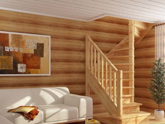 Деревянная лестница ЛС-05м под покраску