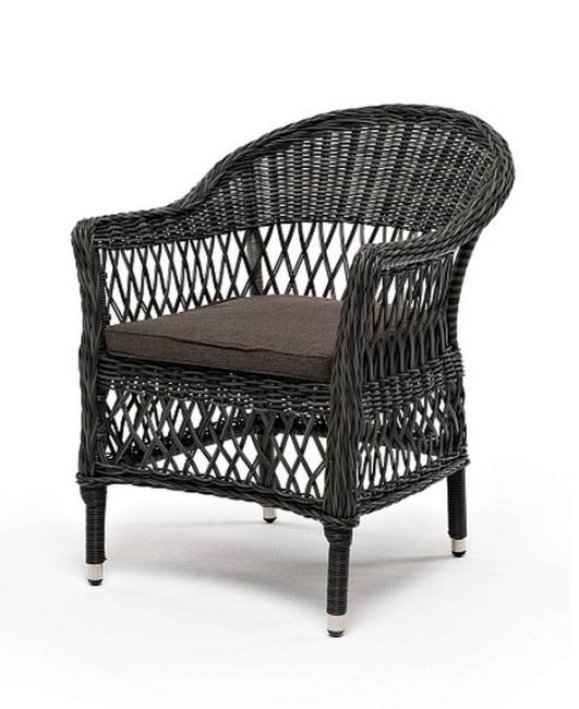 "Сицилия" плетеный стул из искусственного ротанга, цвет графит "Сицилия" плетеный стул из искусственного ротанга, цвет графит