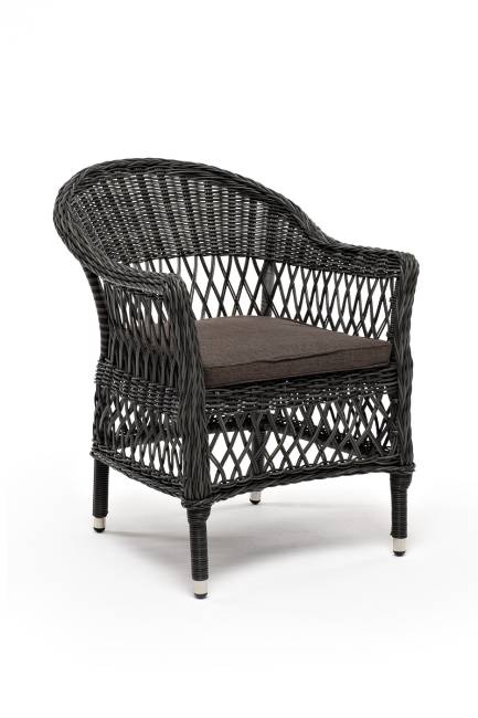 "Сицилия" плетеный стул из искусственного ротанга, цвет графит "Сицилия" плетеный стул из искусственного ротанга, цвет графит
