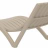 Шезлонг-лежак пластиковый Slim бежевый 1800х720х700 мм