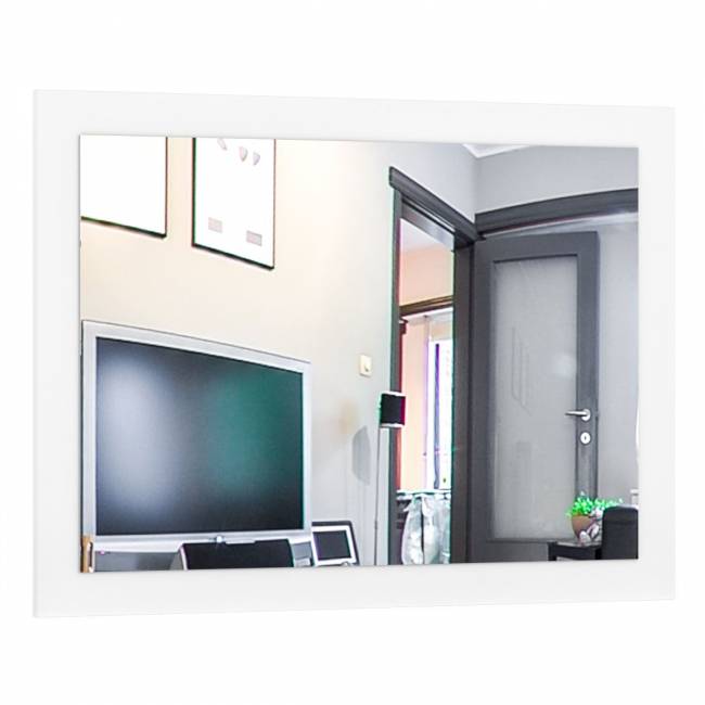 Кровать с подъёмным ортопедом Муссон 1600 с тумбочкой и комодом с зеркалом СВК цвет белый/дуб эндгрейн элегантный/кожзам белый