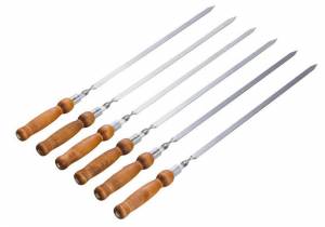 Шампур с деревянной ручкой Шампур с деревянной ручкой