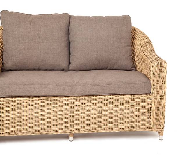 "Кон Панна" диван из искусственного ротанга двухместный, цвет соломенный "Кон Панна" диван из искусственного ротанга двухместный, цвет соломенный