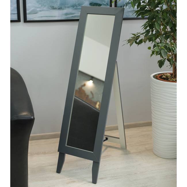Зеркало напольное BeautyStyle 1 серый графит 130 см х 35 см Зеркало напольное BeautyStyle 1 серый графит 130 см х 35 см