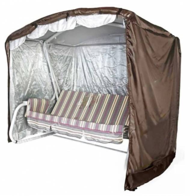 Чехол  для садовых качелей Дефа Люси Премиум - 245х140х185, шоколад