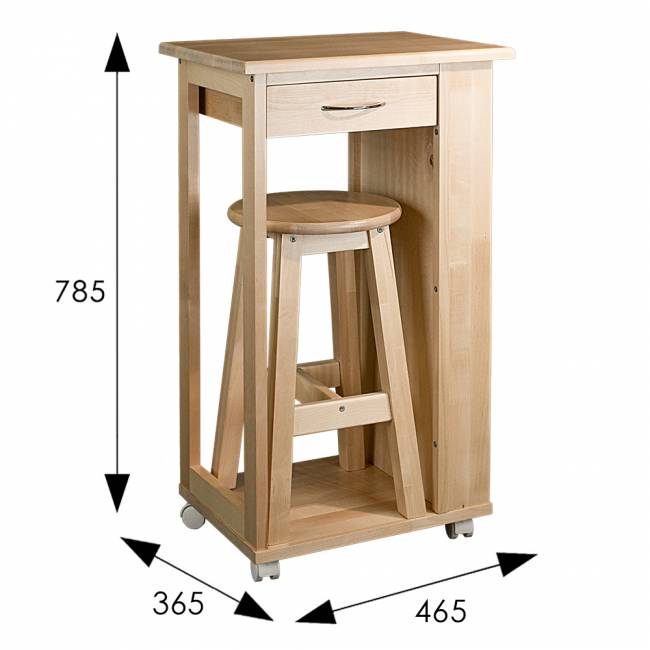 Тумба с табуретом лак Тумба с табуретом лак