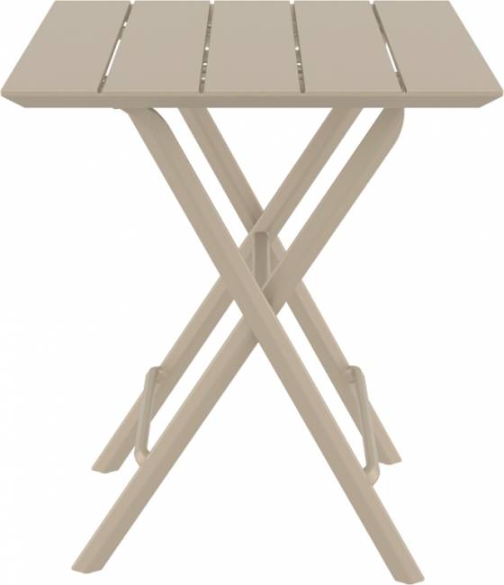 Стол пластиковый складной Helen Folding Table 60 бежевый 600х600х740 мм