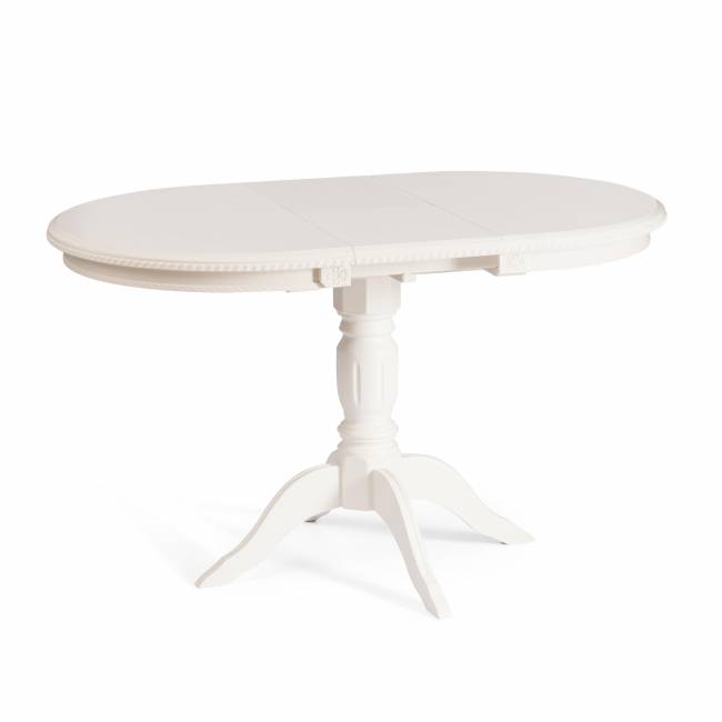 Стол STEFANO бук, мдф, 100+30x80x77см, Ivory white Ivory white бук, мдф