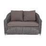 "Кон Панна" диван из искусственного ротанга двухместный, цвет графит "Кон Панна" диван из искусственного ротанга двухместный, цвет графит