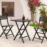 Стол пластиковый складной Helen Folding Table 60 черный 600х600х740 мм