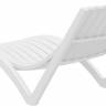 Шезлонг-лежак пластиковый Slim белый 1800х720х700 мм