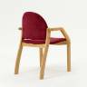 Стул-кресло Джуно 2.0 натур/красный