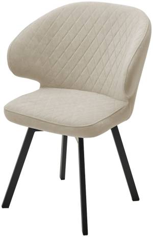 Стул ХИЛТОН 360 град., цвет B03 Бежевый, велюр / черный каркас М-City