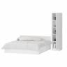 Кровать белая двуспальная 1800 с пеналом Стандарт цвет белый