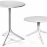 Стол пластиковый обеденный Step + Step Mini белый Ø605х400-765 мм Стол пластиковый обеденный Step + Step Mini белый Ø605х400-765 мм